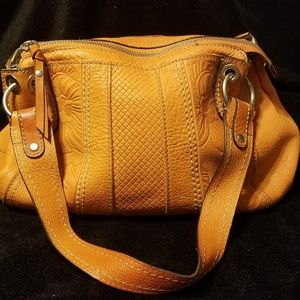 FOSSIL Brown Leather Hobo Tote Shoulder Bag